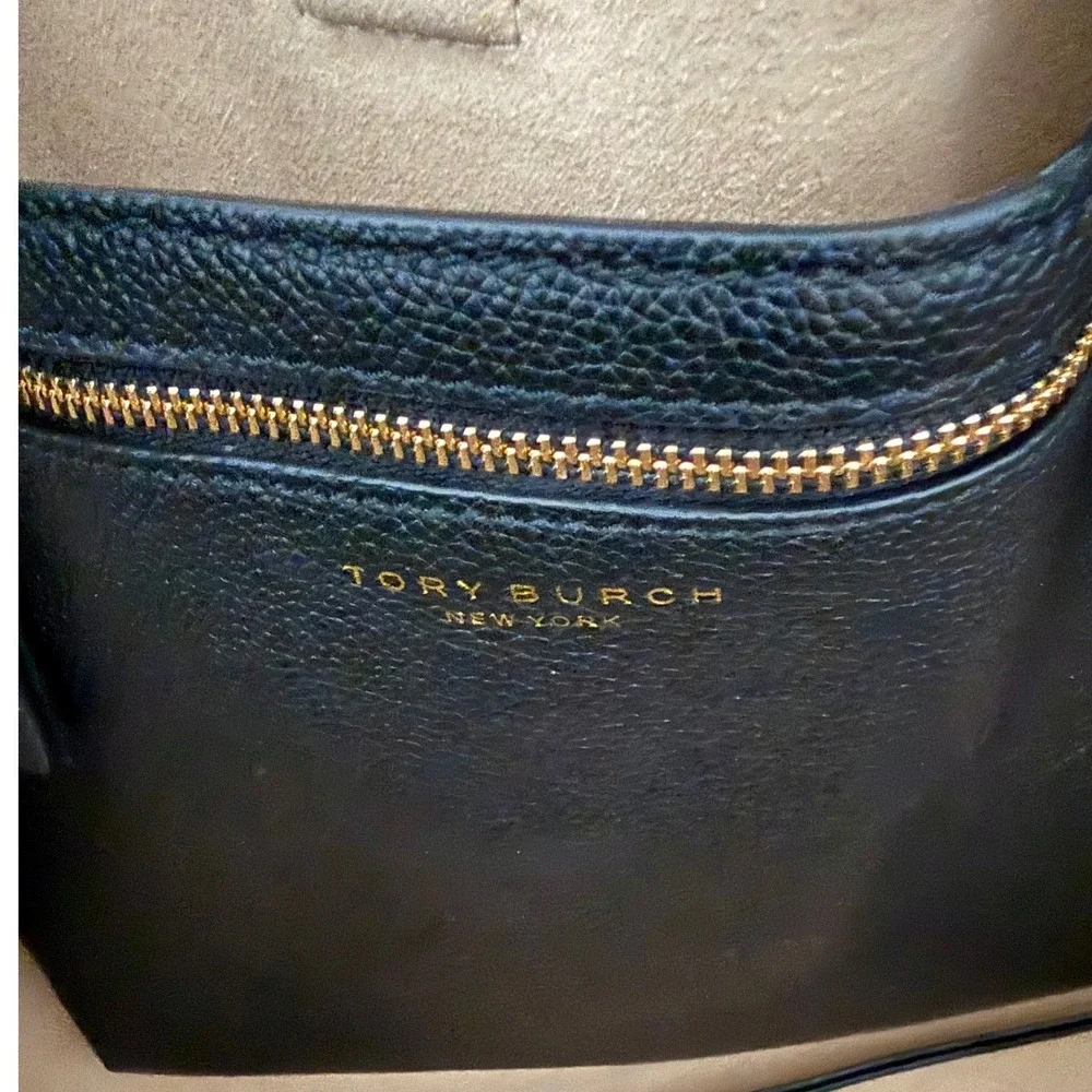 Tory Burch Black Romy Pebble Tote Bag